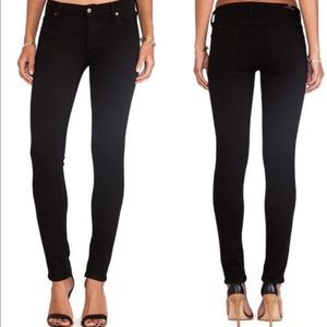 Citizens Of Humanity Avedon Slick Black Skinny Leg Jeans, Low Rise Size 25